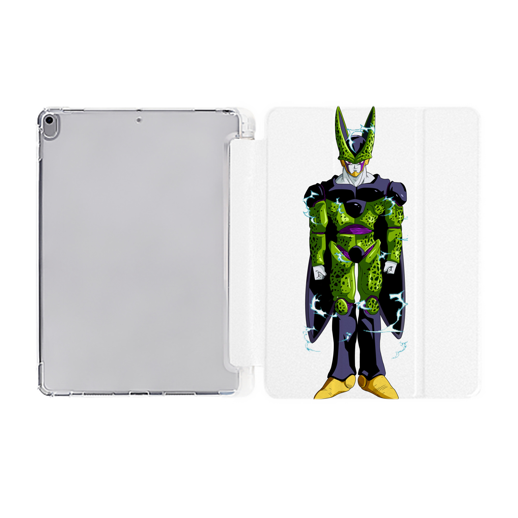 （画像用） ドラゴンボール セル DRAGON BALL Cell IPad ケース ペン収納付き 三つ折りスタンド PUレザー×シリコン 対応機種9.5/10.5/10.9インチ